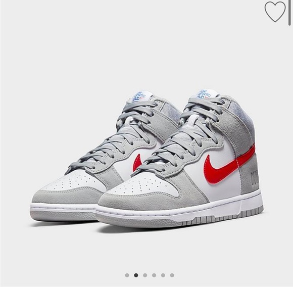 Nike Dunk High SELight Smoke Grey/White/Light Smoke Grey/Gym Red